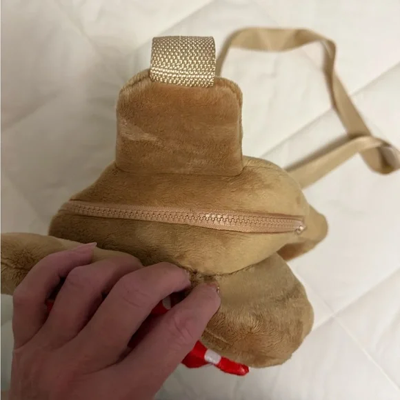 Minnie Mouse Gingerbread Plush Crossbody Bag with Red Bow - Picture 3 of 3